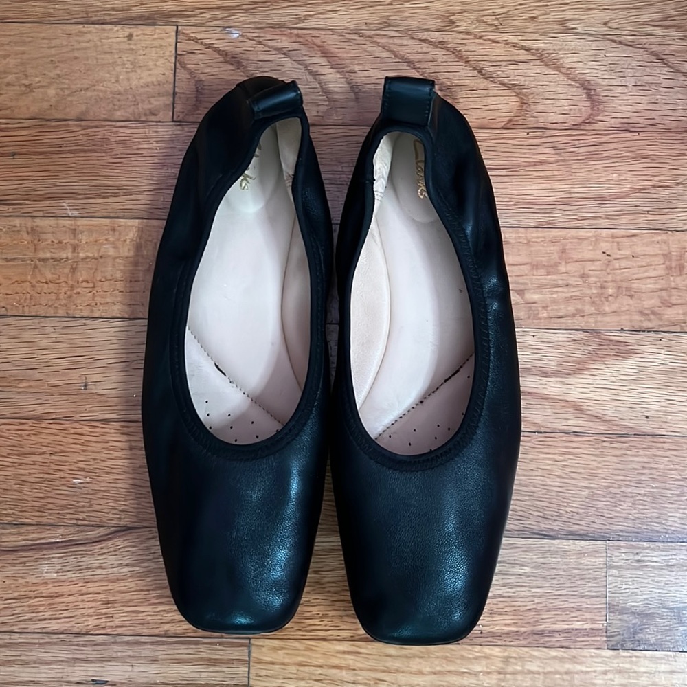 Clarks - Pure ballet leather black - size 8US (39 EU)